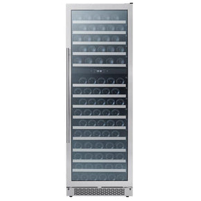 Zephyr 24'' Stainless Steel Dual Zone Wine Cooler with 1525 Cu Ft Capacity