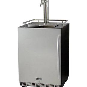 Kegco 24 Triple Tap Stainless Steel Commercial Kegerator with Kit