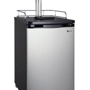 Kegco 20 Single Tap Stainless Steel Kegerator with Digital Display and Locking Casters