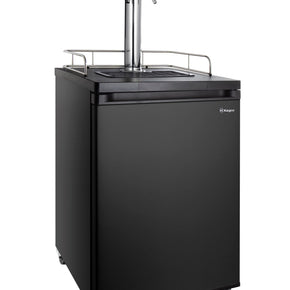 Kegco 24 Dual Tap Black Kegerator with Two Faucets and Drip Tray