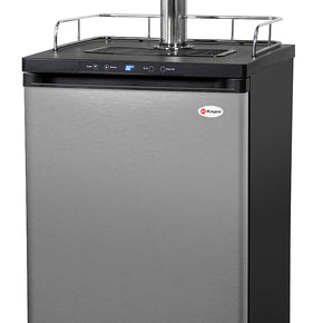 Kegco Faucet Digital Kegerator with Stainless Steel Door and Dual Tap System