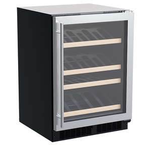 Marvel 24-inch Built-In High-Efficiency Single Zone Wine Refrigerator with Glass Door Display