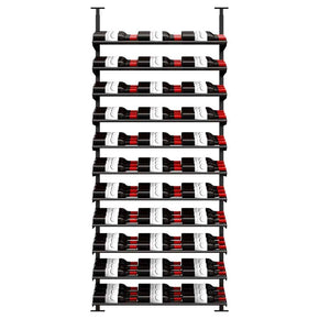 Stylish and functional Ultra Wine Racks Showcase Standard Cascade Kit for 66 to 99 bottles of wine, ideal for showcasing your wine collection in a modern and elegant way