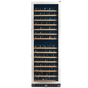Smith and Hank's 166-Bottle Premium Dual Zone Stainless Steel Wine Refrigerator with LED Display and Touch Control Panel