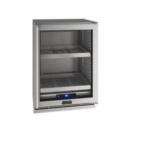 U-Line 24 Refrigerator-Commercial with stainless steel finish and adjustable shelves