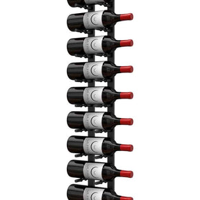 3FT metal wine rack with black finish, holding 9 to 27 bottles