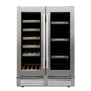 Avanti Elite Series Side by Side Wine and Beverage Center with stainless steel finish