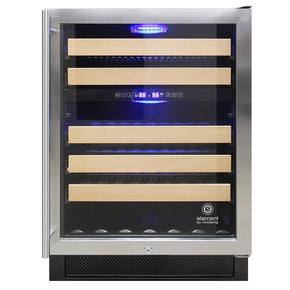 Vinotemp Connoisseur Series 46 Dual Zone Wine Cooler in Stainless Steel