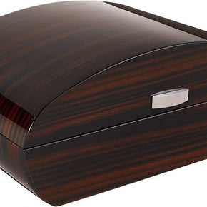 Prestige Import Waldorf 150 Cigar Count Dome Humidor stylish ebony lacquer finish