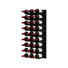 Ultra Wine Racks - Fusion Wine Wall ST - 3FT Triple Column Cork-Out Wine Rack (27 Bottles) (FW-BK-ST-3-TC-BK-LED) - GrapeChiller