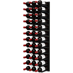 Ultra Wine Racks - Fusion Wine Wall ST - 4FT Triple Column Cork-Out Wine Rack (36 Bottles) (FW-BK-ST-4-TC-BK-LED) - GrapeChiller