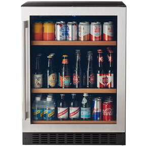 Smith and Hank's 176 Can Premier Beverage Center in Stainless Steel with Glass Door and LED Lighting