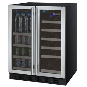 Allavino 24" FlexCount II Dual Zone Stainless Steel Wine Refrigerator/Beverage Center