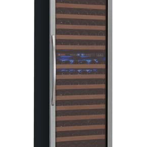 Allavino 24 FlexCount Classic II Tru-Vino 172 Bottle Dual Zone Stainless Steel Right Hinge Wine Refrigerator front view in kitchen