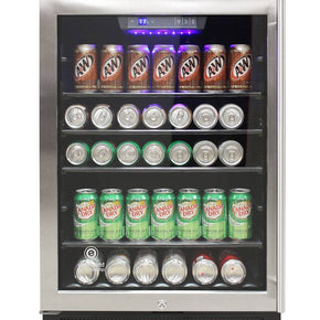 Vinotemp Connoisseur Series 46 Single-Zone Beverage Center in Stainless Steel with Glass Door and Adjustable Shelves